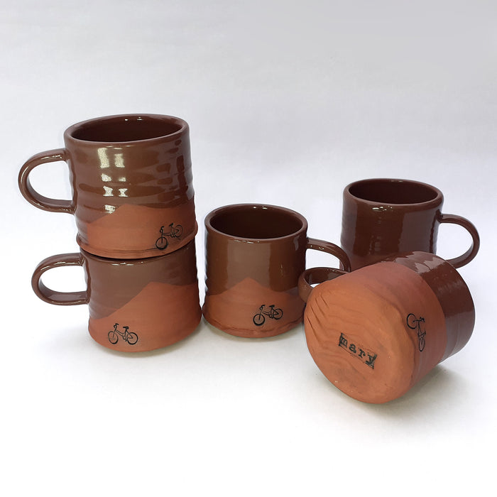 Small Bicycle Mug - brown