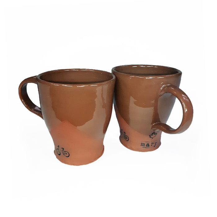 Large Bicycle Mug - brown