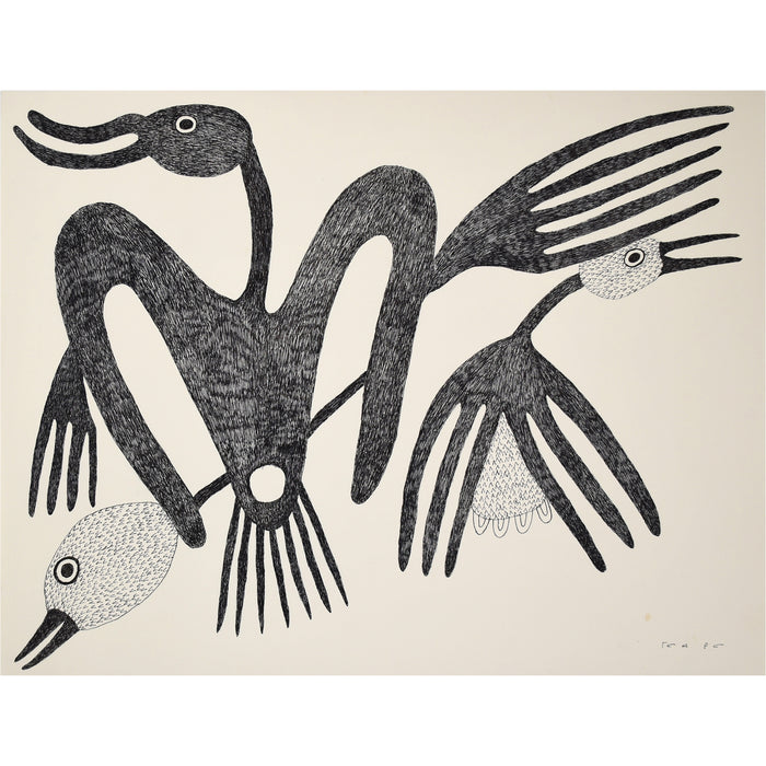 Original Drawing - Three Birds