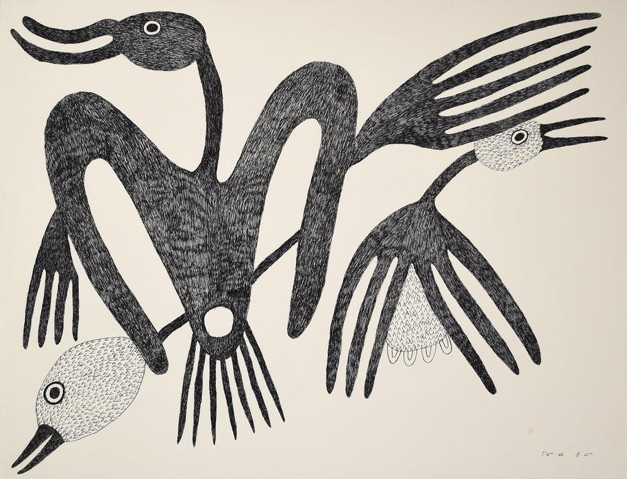 Original Drawing - Three Birds