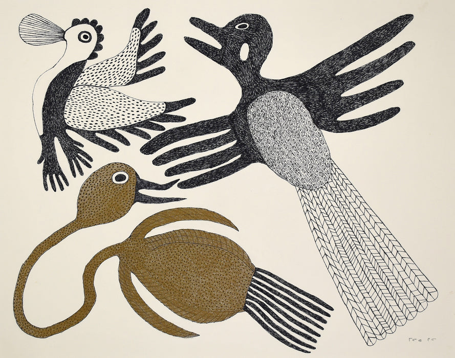 Original Drawing - Expressive Birds