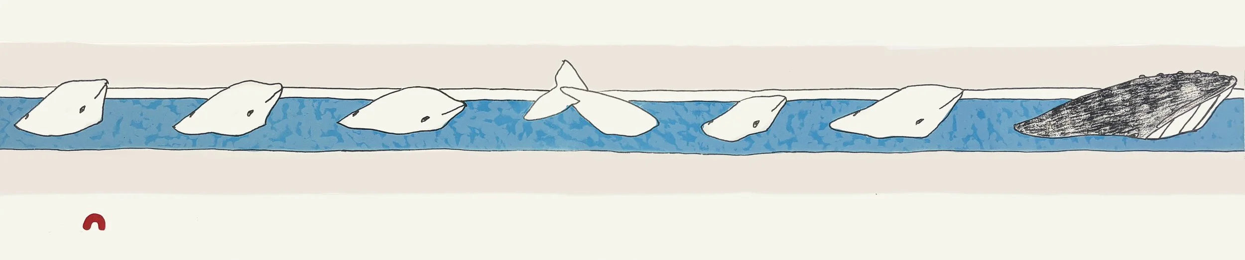 17. Following Bowhead - 2025 CAPE DORSET Annual Print Collection