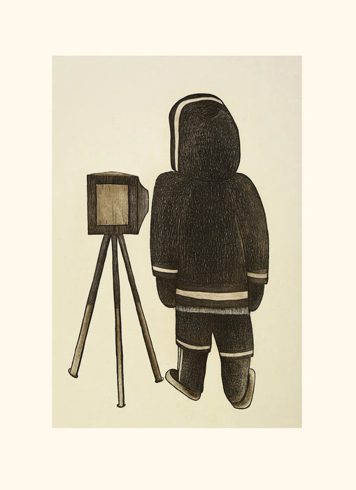 29. Peter Pitseolak Ajjiliuriji (Peter Pitseolak Taking Pictures) - 2025 CAPE DORSET Annual Print Collection