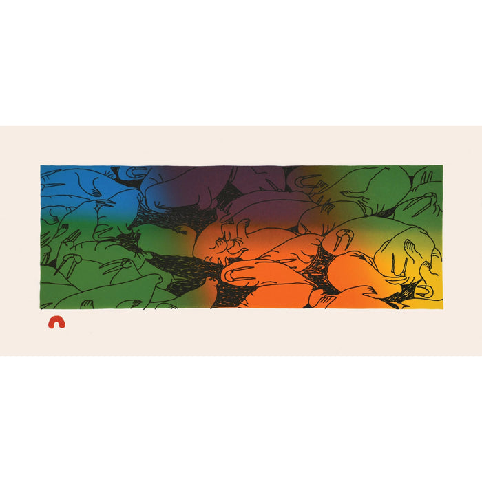 31. Aiviit Tininirmi (Walruses on the Beach) - 2026 CAPE DORSET Annual Print Collection