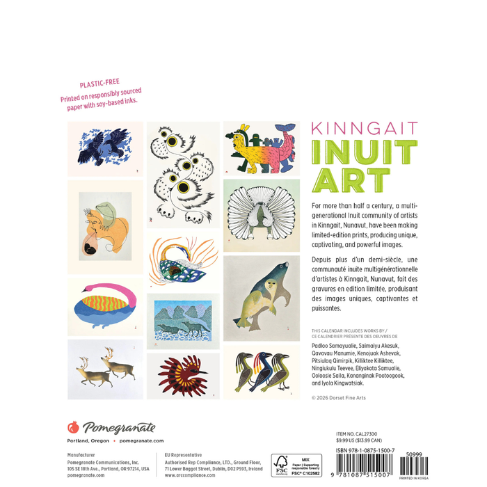 2027 Inuit Art: Kinngait (Cape Dorset) Mini Wall Calendar