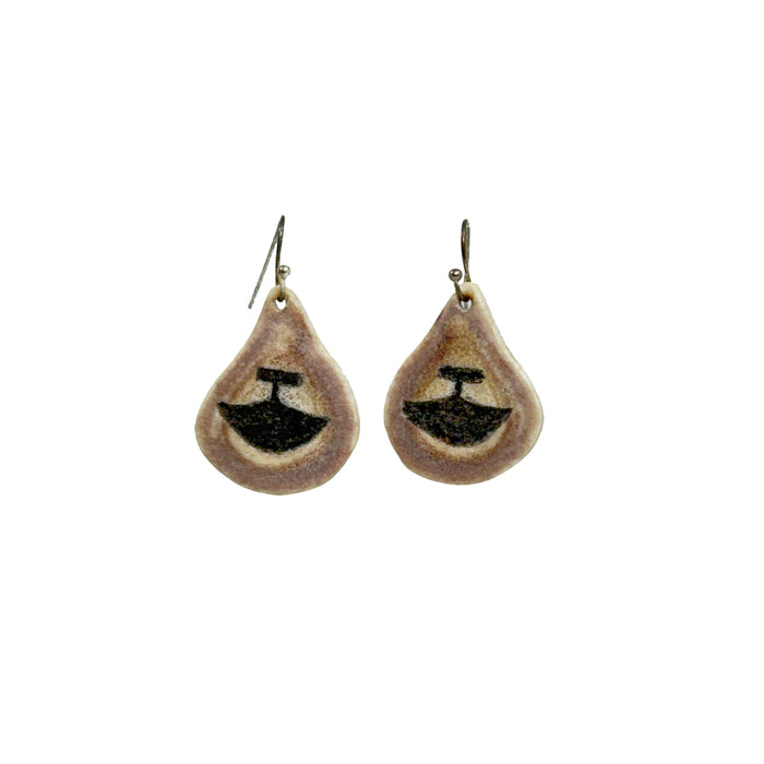 Antler Earrings With Ulu Graphic
