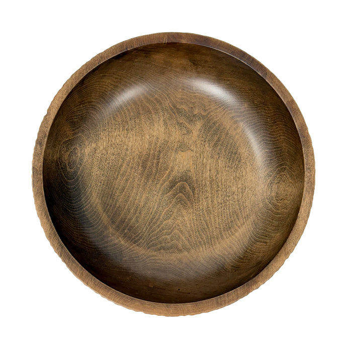 Maple Bowl With Savanna Grass Carving