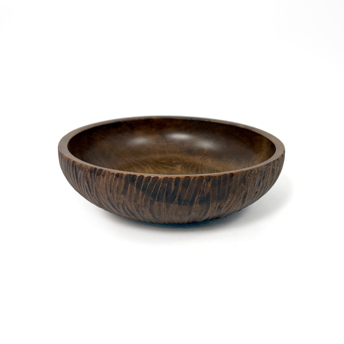 Maple Bowl With Savanna Grass Carving