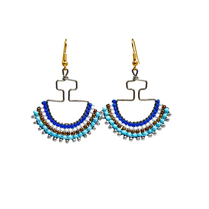 Large Beaded Ulu Earrings