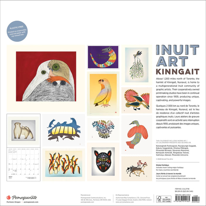2027 Inuit Art: Kinngait (Cape Dorset) Wall Calendar