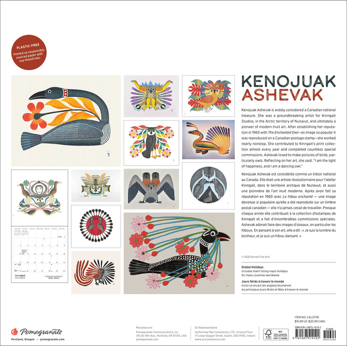 2027 Kenojuak Ashevak Wall Calendar