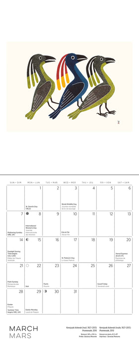 2027 Inuit Art: Kinngait (Cape Dorset) Mini Wall Calendar