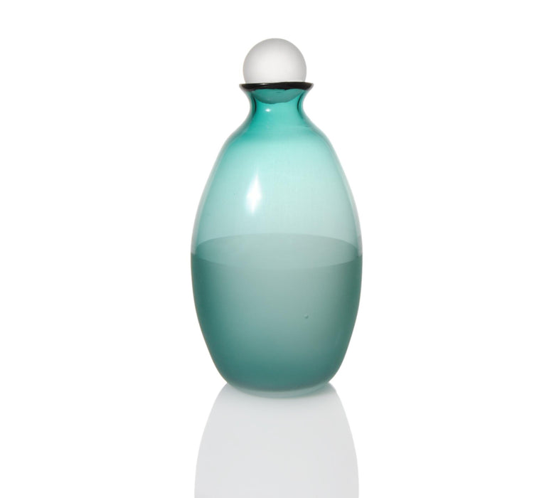 Half Matte Sphere Decanter in Dark Lagoon