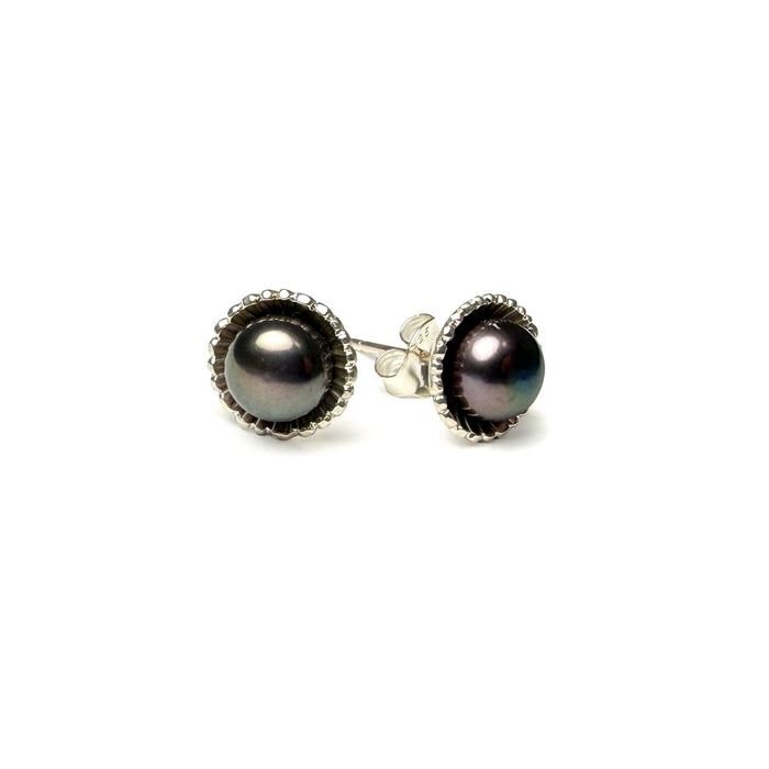 Large Pearl Stud Earrings
