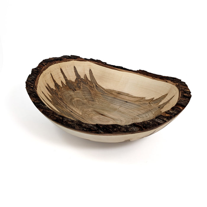 14" Red Maple Bowl with Waned Live Edge