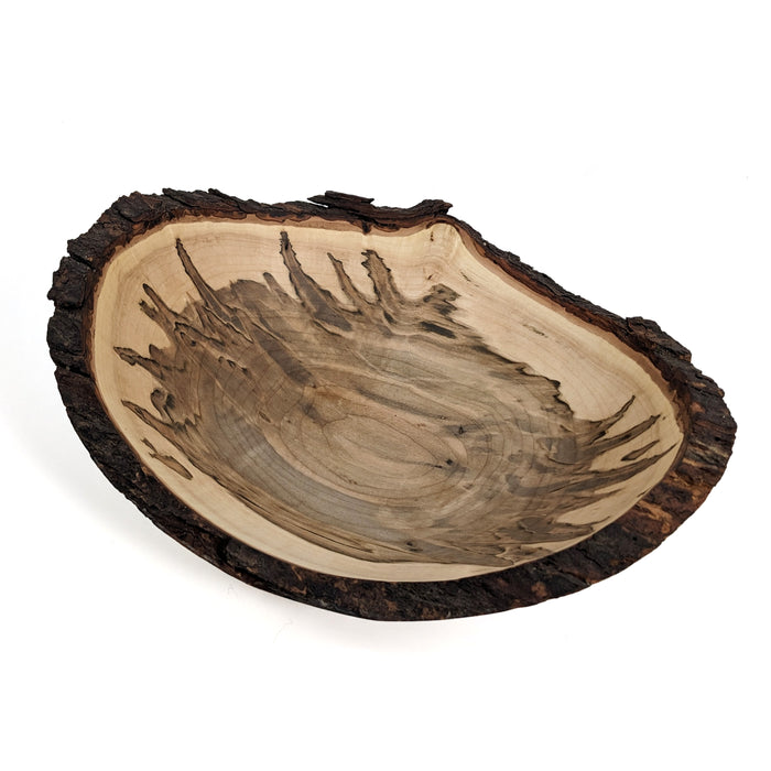 14" Red Maple Bowl with Waned Live Edge