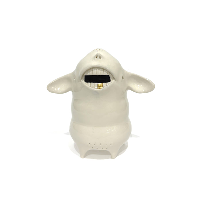 Creature Coin Bank in White Porcelain
