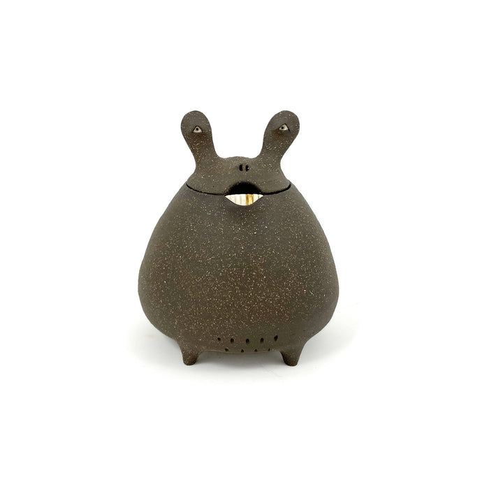 Brown Stoneware Honey Jar
