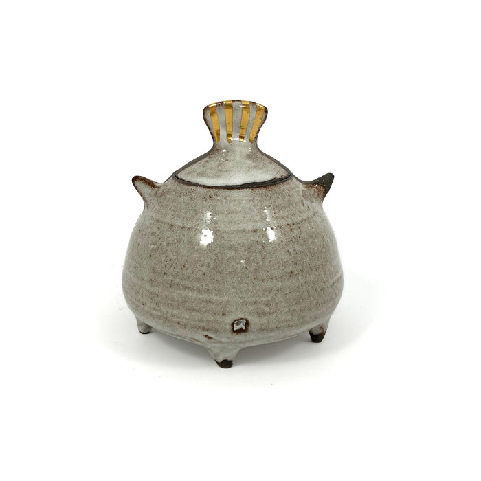 Brown Stoneware Honey Jar