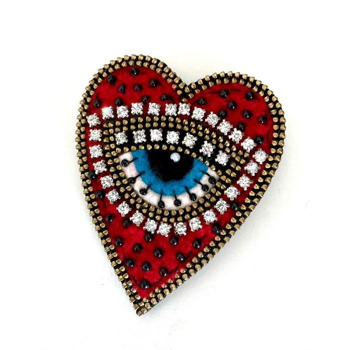 Heart with Eye Brooch