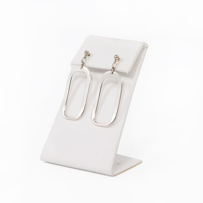 Sterling Silver Long Link Earrings