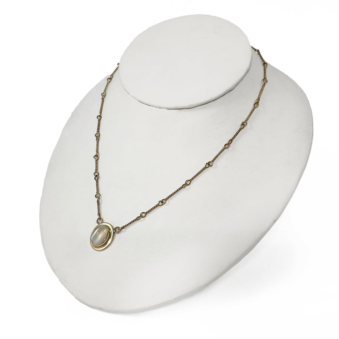 14K Moonstone Necklace