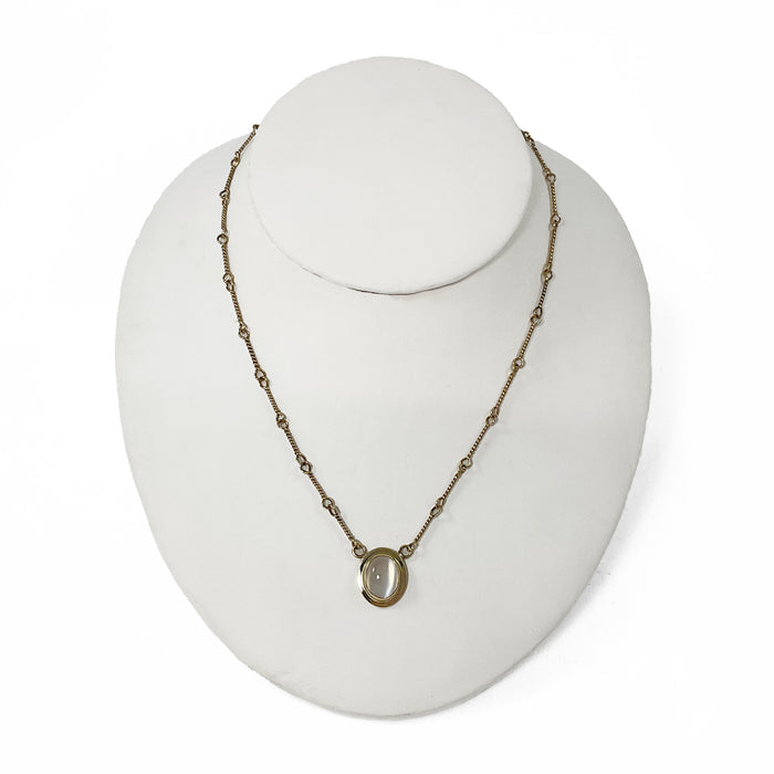 14K Moonstone Necklace