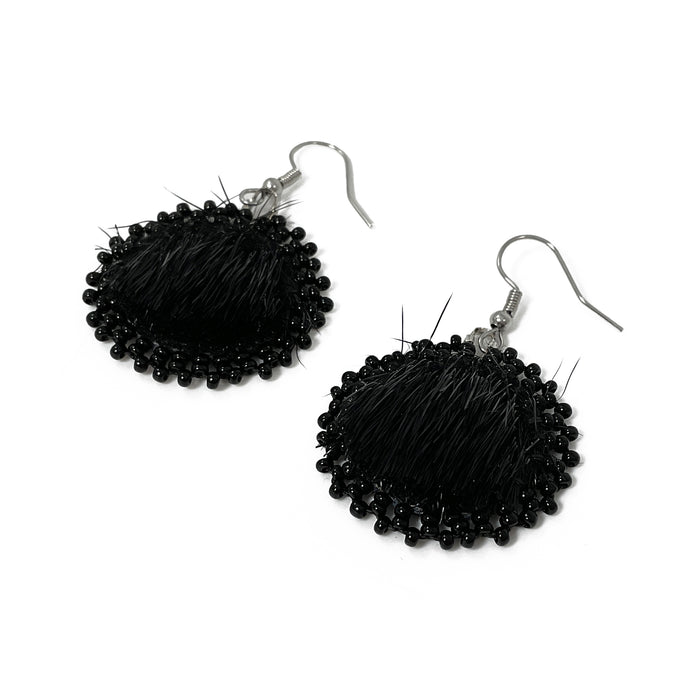 Round Sealskin Earrings