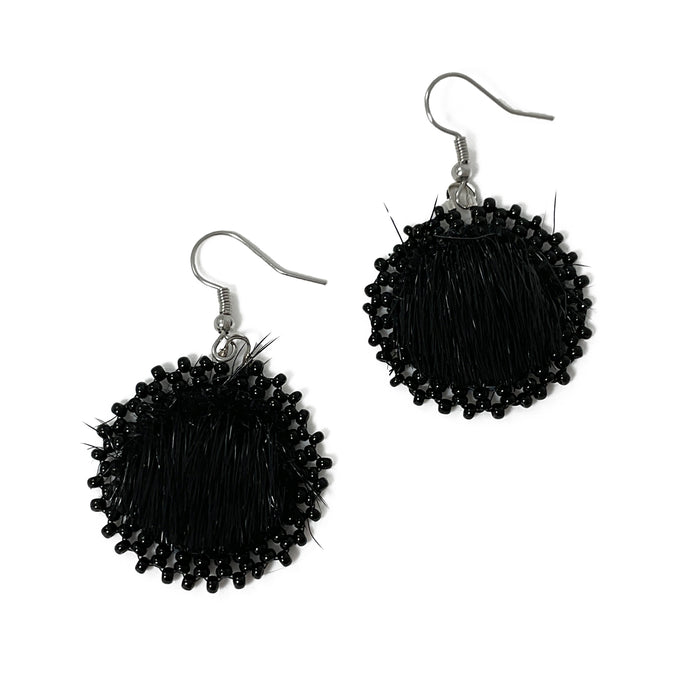 Round Sealskin Earrings