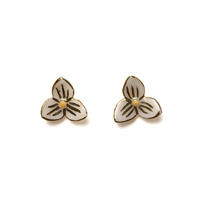 Porcelain Flower Studs