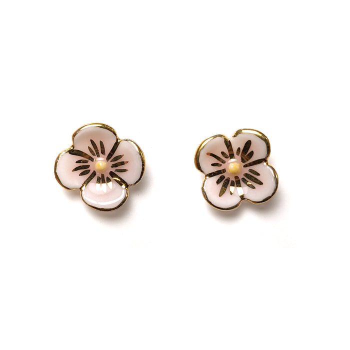 Porcelain Flower Studs