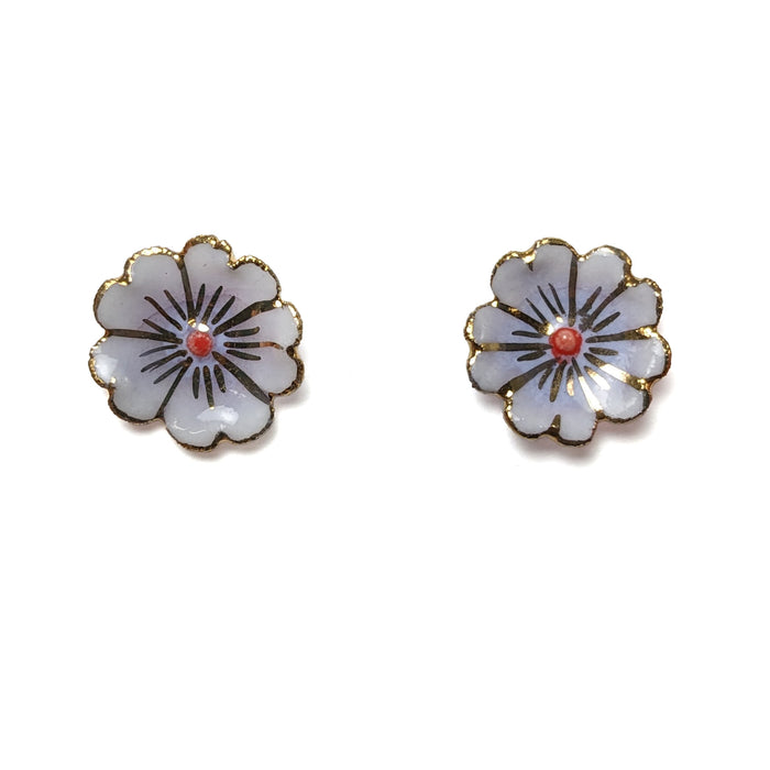 Porcelain Flower Studs