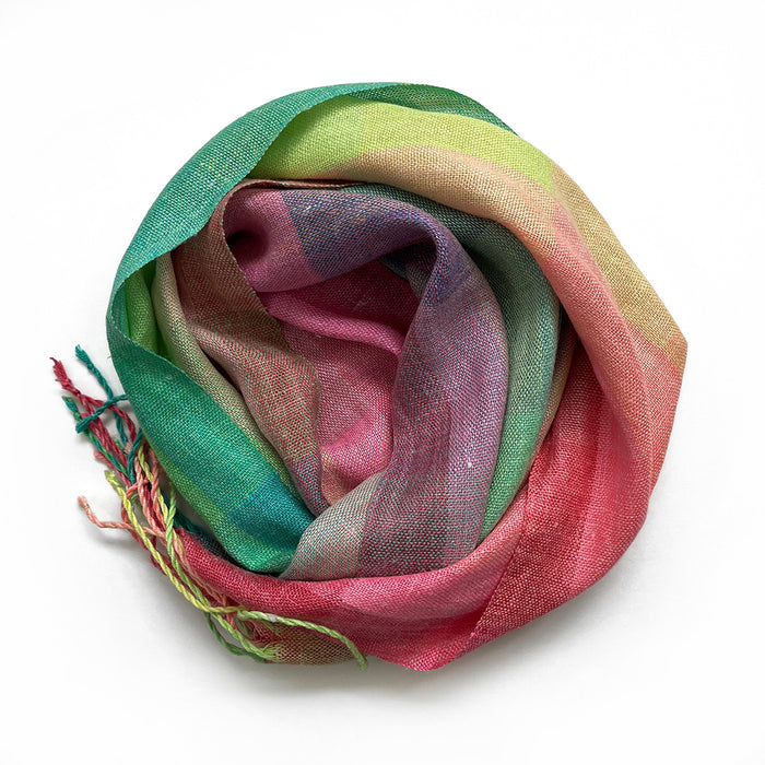 Rainbow Road Scarf - Tassel Finish