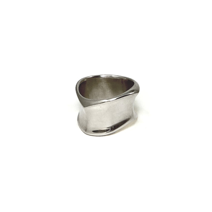 Wide Comfort Fit Silver Ring
