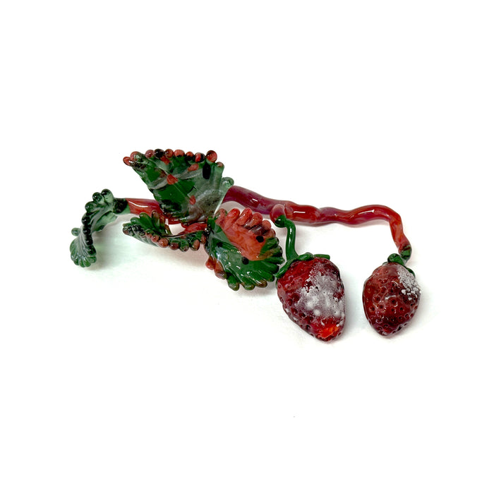 Glass Mouldy Strawberries Sculpture