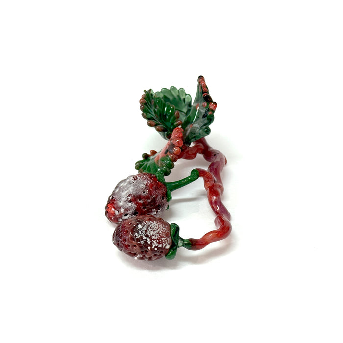 Glass Mouldy Strawberries Sculpture