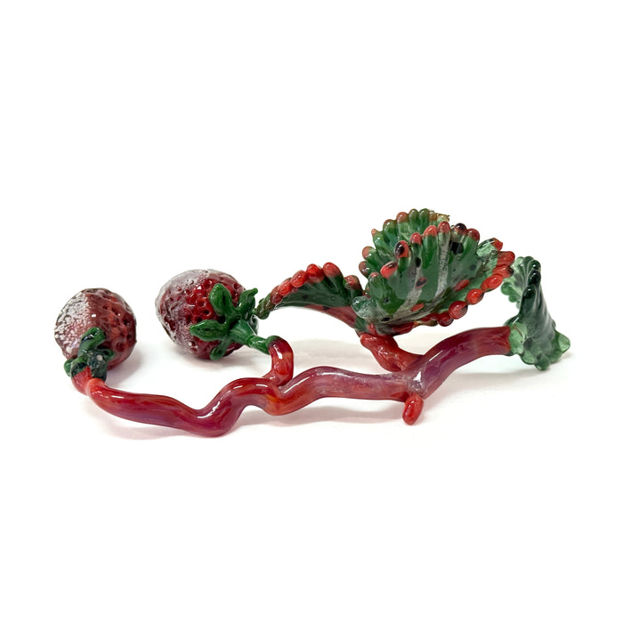 Glass Mouldy Strawberries Sculpture