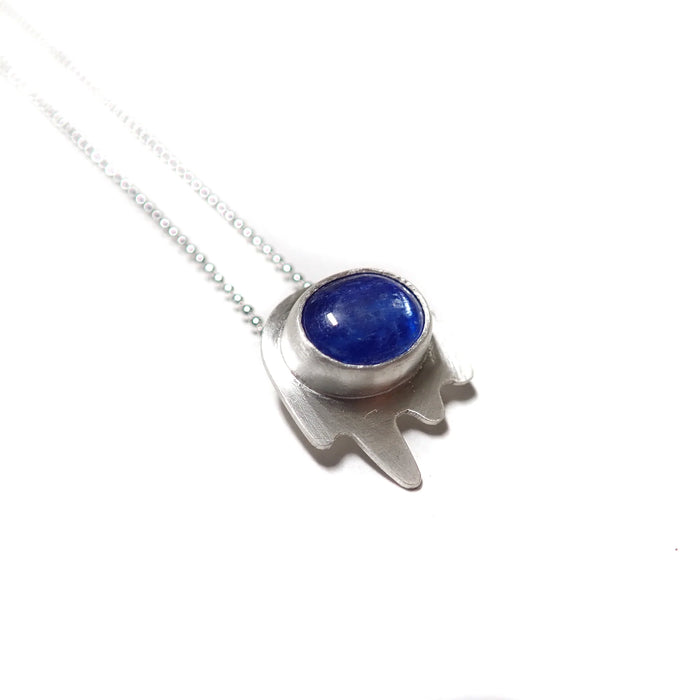 Small Happyghost Necklace with Kyanite Stone