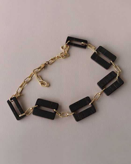 Rectangle Short Bib Necklace