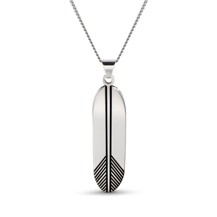 Silver Feather Necklace