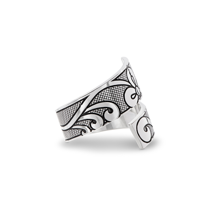 Silver Floral "Beadwork" Ring