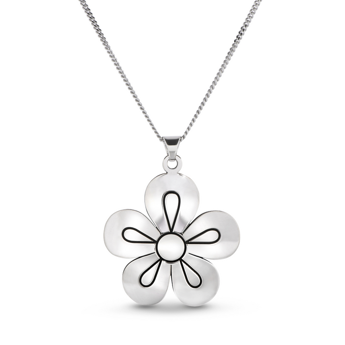 Silver Rosette Necklace