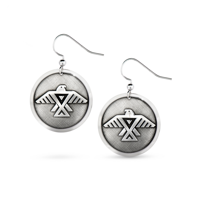 Silver Thunderbird Earrings