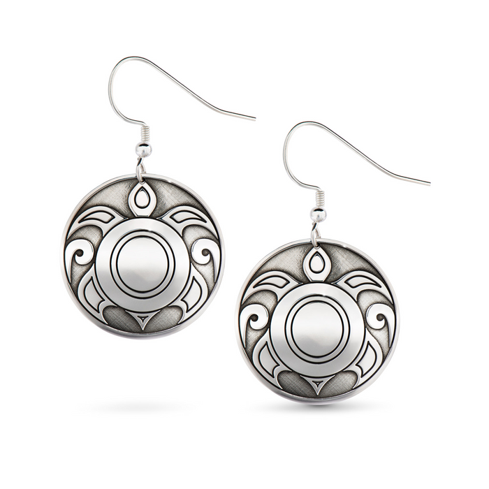 Silver Turtle Earrings