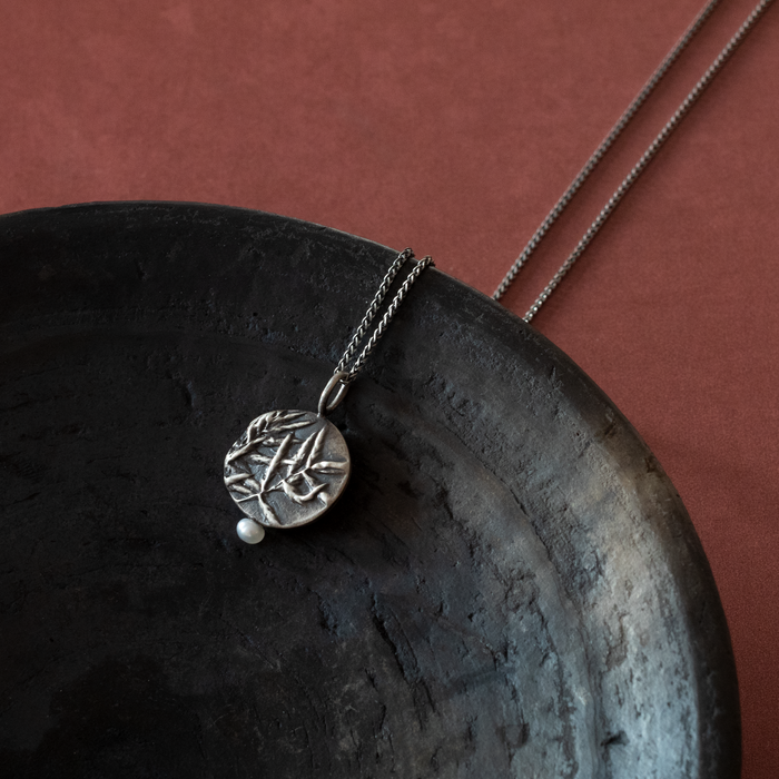 Botanical Necklace with Pearl