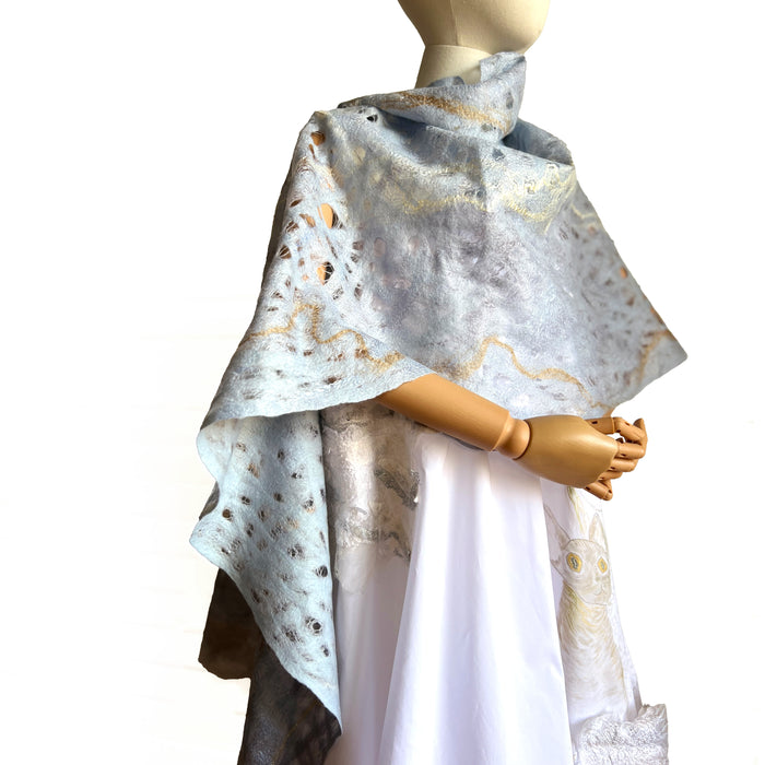 Lace-Like Felted Scarf