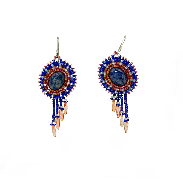 Agate Stone Beaded Earrings