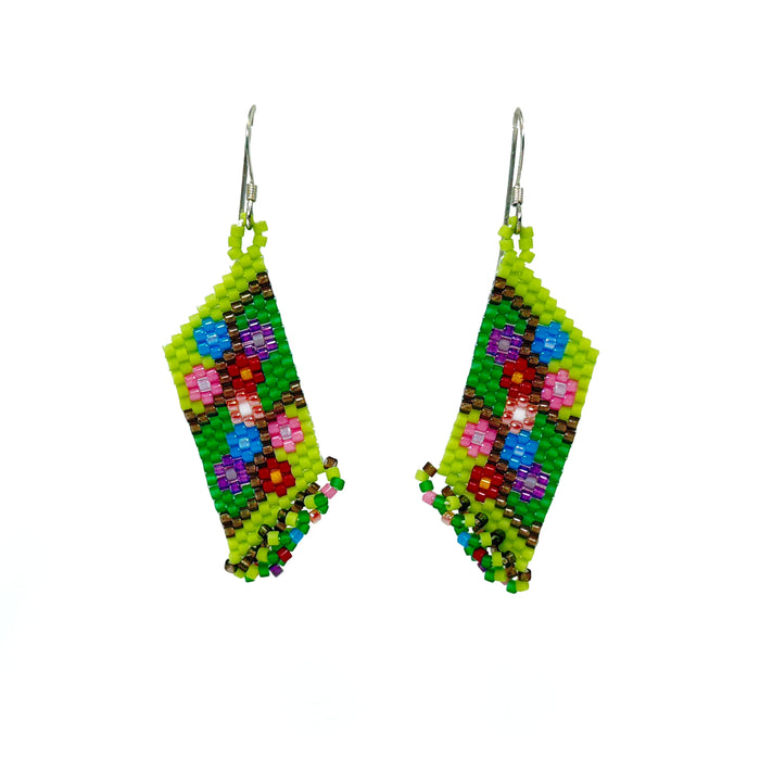 Offside Floral Beaded Earrings