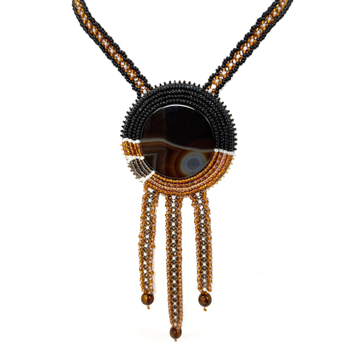 Onyx Agate Beaded Necklace