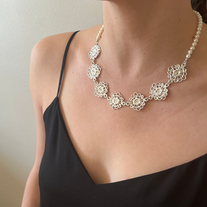 Schiffli Lace Circlet Necklace